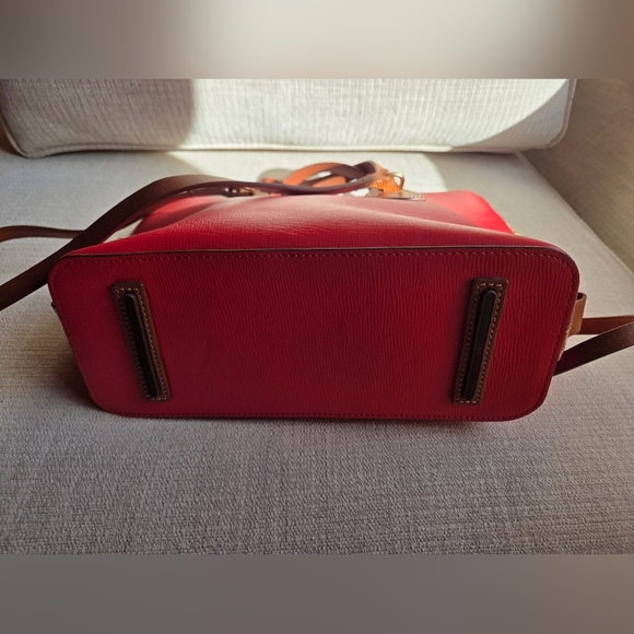 Dooney & Bourke Pinkish-Red Leather Handbag - Picture 4 of 9